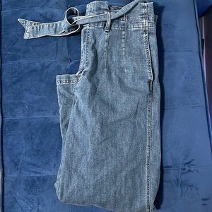 Madewell cropped wide leg jeans